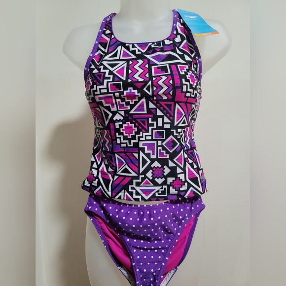 Speedo Other - Vibrant Speedo Geometric Tankini